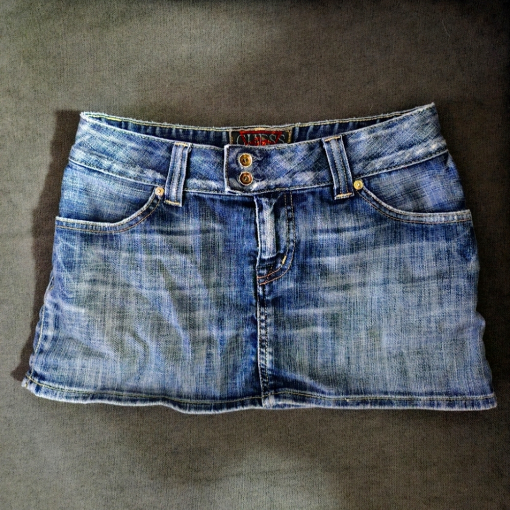 Guess Blue Mini Skirt Casual Night Out Size 27